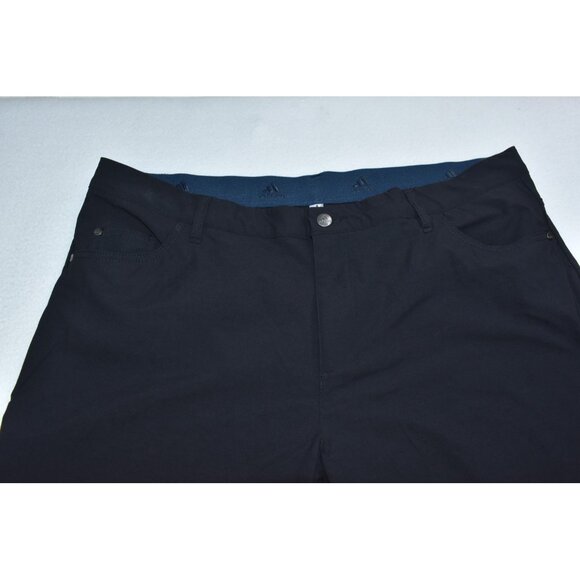 Adidas Golf Go-To 5 Pocket Men's Pants Size 40X30 Black Primegreen Tapered Fit - Picture 3 of 15